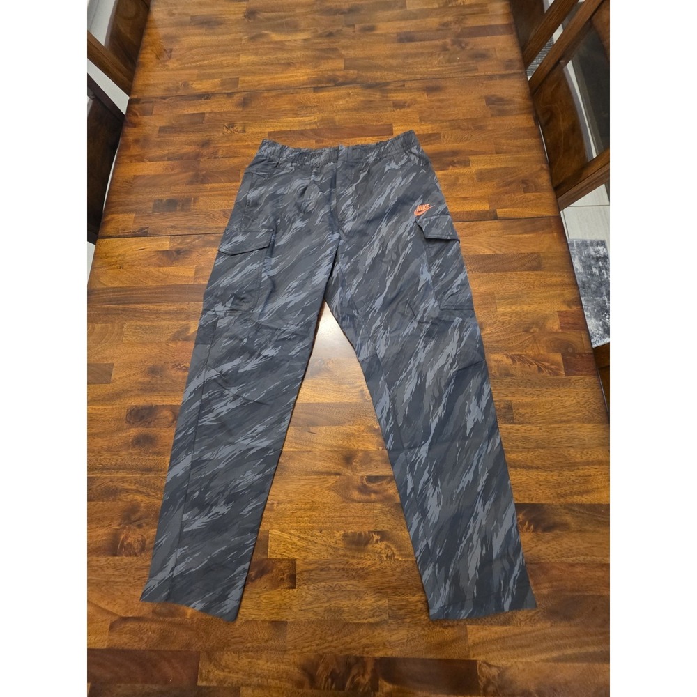 nike cargo pants camo black grey gray orange anthracite large Mens